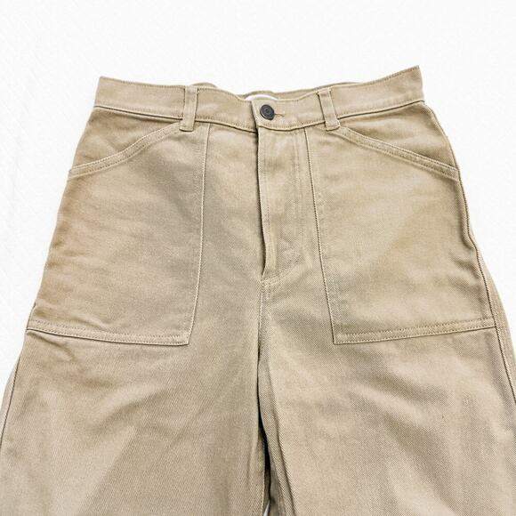 & Other Stories Khaki Cargo Wide Leg Denim Jeans Pants Size 4 - Picture 4 of 10